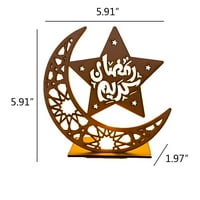 Ramadan drveni ukrasni svjetlovi islamski pokloni DIY ukrasi svjetla ramadan mubarak led mjesec muslimanskog