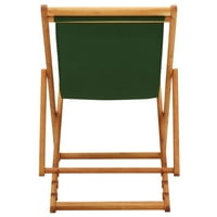 Šarmma sklopiva stolica za plažu Eukaliptus drvo i tkanina zelena