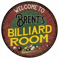 Brent's Bilijar soba 12 Okrugli metalni znak Kuhinjski zid Décor 200120033130