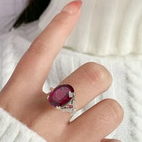 Moćkoj ženski prsten vintage dvobojni elektroplativ geometrijski sjajni sjajni ukras nakita nakita GOOSE jaje kubični cirkonijski zaručni prsten za obljetnicu