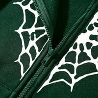 Cleance Ženska kapuljača sa kapuljačom Print Gothic Style Hoodie dugih rukava patentni zatvarač Termički