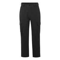 Wozhidaoke teretne hlače za muškarce Radne pantalone za muškarce za muškarce Ljetne hlače Hlače Ležerne prilike ravnomjerne muške radne pantalone za muškarce Black XL