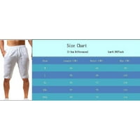 Muške pamučne posteljine atletske kratke hlače elastični pojas za spavanje sazona za spavanje kratke lagane sportske hlače sa džepom