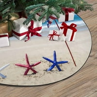 Plaža StarfishStar Xmas Božićna stabla suknja za štand za odmor za odmor za zabavu Unutarnji vanjski
