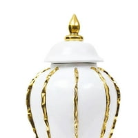 Keramička vaza porculan đumbir jar kineski rukotvorine s ukrasima poklopca i ukrasa za ladicu za zabavu