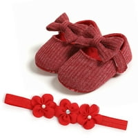 Vučene dječje djevojčice cipele Mary Jane Flats Bowknot Antiklizni mekani jedini rođendan vjenčanih