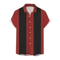 Golf majice za muške modne i slobodno vrijeme koje odgovaraju rever gumb na majici s ruhom rukavom majicom kratkih rukava crvena