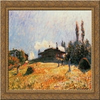 Stanica na sevresovim zlatnim ukrašenim drva uokvirenim platnom umjetnošću Alfred Sisley