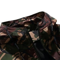 Guvpev muški jesen vjetrootporan Caseflage Print plus veličine Hoodie tanka jakna - siva xxxxxl