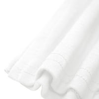 Petort vrhovi za žene Casual Loose Fit Trendy Tops Ljetna casual bluza Čvrsta labava Fit White, XL