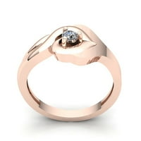 Prirodno 0,75ct okruglo Diamond Dame Dame Bridal Solitaire Angažova za angažman prsten od punog 10k