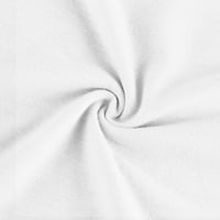 Bazyrey Žene vrhovi Žene Ležerne prilike modne, majica s kratkim rukavima u obliku srca bijeli XL