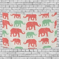 Ručno izvučeno silueta slonovi tapiserija zidni viseći ukras za kućni dekor dnevni boravak spavaonica