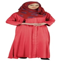 Bimba islamska odjeća za žene dugi molitveni ogrtač maxi w štampan hidžab rayon abaya prednje dugme
