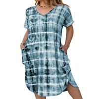 HAITE Ljetne duge haljine za žene casual boho kaftan plaže sa džepovima