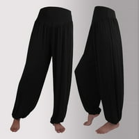 Ženske hlače za rad Ležerne prilike elastične labave pamučne meke joga sportske plesne harema pantalone