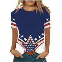 Gaecuw Patriots Twirts Neovisnosti Žene Ljetne vrhove Modna casual crewneck majica na vrhu USA Tematski