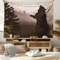 Nature Tapistry, divlja u šumi u tamnoj noćnoj slici, visi za spavaću sobu dnevni boravak Dorm Decor,