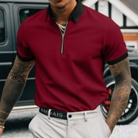 Muške polo majice Polo Solid bluza majica Splice ovratnik Okrenite ovratnik kratki rukav na majici Majica