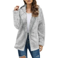 Ženski patentni zbori Žene Ležerne prilike debeli čvrsti boja Klintni kardigan rukavi džemper jakna