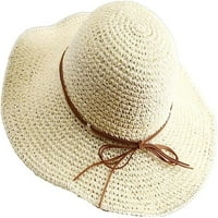 Dabuliu Ženske slame Sunce Hatuv Zaštita Široka BRIM Sun Hat Sklopiva plaža