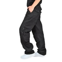 Dianli Trendy Muške sa džepom teret pune hlače Čvrsti opran kombinirani pantalone za slobodno vrijeme