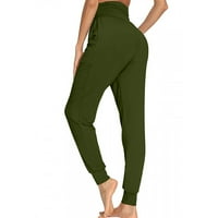 Pješačke hlače Žene Žene Slim Fit Flare Slatko visoke struk vuke Vježbajte naslona Ležerne pantalone Yoga Teretane Hlače Summer Cleance 6