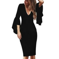 Sngxgn ženska čipka Hi niska partijska haljina cvjetna ljuljačka maturalne večernje znatne haljine crne x-velike