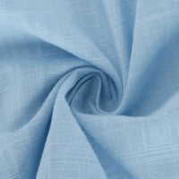 Hesxuno bluze za žene ljetne meke prozračne čvrste vrhove V izrez dugih rukava tunike s džepom