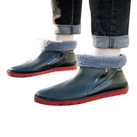 Muški vodootporni vrtni čizme Udobne cipele Boot hodanje vodootporne plišane obloge kišne čizme pamuk crveno 6