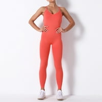 Ženska šivanja čvrsta boja Bespremna vitka za vježbanje teške joge hlače