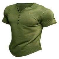 Woobling muns majice kratki rukav ljetni vrhovi modna majica Muškarci Basic Sport Pulover zeleni s