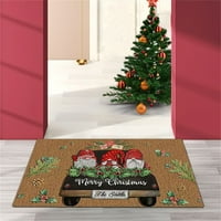 Božićni ukrasni vratima Xmas Dobrodošli Božićni gnome mat ne klizanje i pranje zimske vratarne gumene