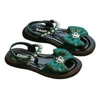 Daeful Kids Princess Cipes Summer Haljina Sandal gležnjače ravne sandale Party care care comfort plaža zelena 2,5-te
