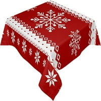 Pravokutnik stol božićni zimski patchflake Party Stolcloth pamučni posteljini navlake za kuhinju trpezariju