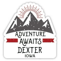 Dexter Iowa Suvenir Vinil naljepnica za naljepnicu Avantura čeka dizajn
