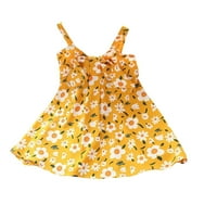 Modne haljine za casual haljinu djevojčica za djevojke Ljetna scoop vrat bez rukava cvjetna floto clotoury