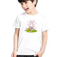 Sretan uskršnji dan u kašici za decu za djecu odjeća cvijeće jaja majica femme ljetna modna majica