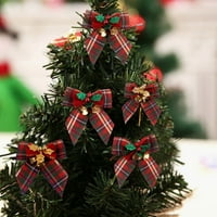 Farfi Božićni leptir luk Iron Bell Viseći ornament cvijeća Domaća ukras