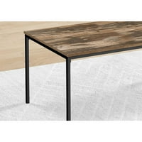 Set stola, set, kafa, kraj, crni metal, smeđi laminat, savremeni, moderni