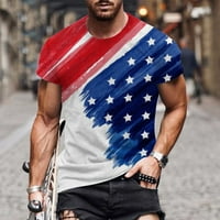 Jsaierl 4. srpnja Košulje Muške patriotske američke zastave Tees Classic okrugli vrat Top mišićne majice