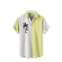 INLEIFE Ljetne majice kratki rukav Muški ljetni modni havajski stil kratkih rukava Ležerne majice