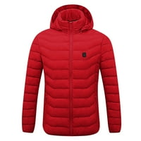 Shpwfbe Ženske vrhove zimski kaputi za žene grijana odjeća grijana na otvorenom ženski kaput grijana jakna crvena xxl