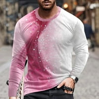 CLLIOS majice s dugim rukavima za muškarce 3D grafički tee Big & visoki ležerni posadni vrhovi na vratu Slim Fit Novelty Designer T majice