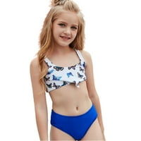 Slatki kupaći kostimi za tinejdžerske praznične slatke leptir print bikini set dva kupaće kostime kupaćih