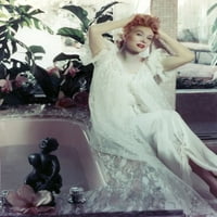 Greer Garson noseći bijeli gown portret
