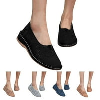 Vedolay široke casual cipele za žene tenisice za žene skliznuti na šetnji cipelama bez klizanja modnih stanova Loafer, crna 6.5
