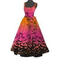 Haljine za žene Ženska gotička vintage haljina plus veličine mrežice čipke dugih rukava haljine ružičaste