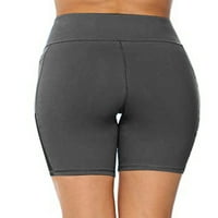 Seksi plesne žene joge kratke hlače Solidna boja Tummy Control Workout Sport kratke hlače Sthety Mini
