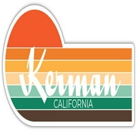 Kerman California naljepnica Retro Vintage Sunset City 70s Estetski dizajn